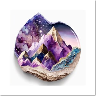 Geode Magical Purple Druzy Posters and Art